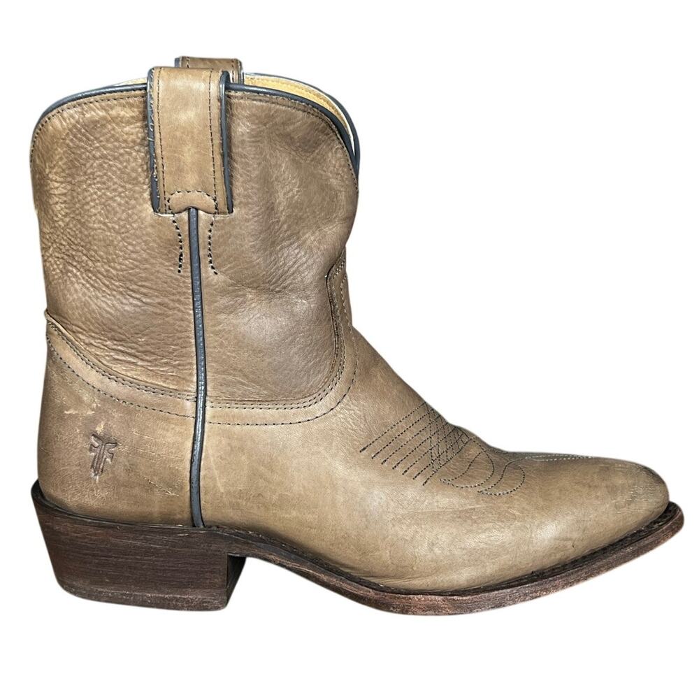 Frye Women’s Billy Tan Leather Short Western Boot Size US 7.5